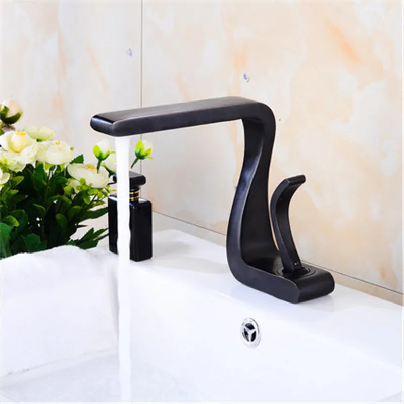 Gold White Brass Faucet