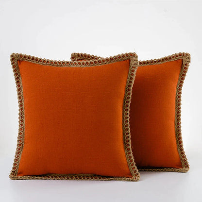 Decorbites™ Leinen-Quadrat-Kissenbezüge-Set – Wohnaccessoires für Sofa, Couch, Bett