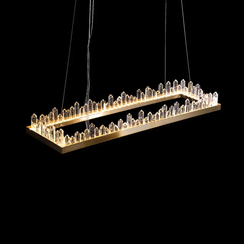 Decorbites™ Goldener Kristall-LED-Kronleuchter für modernes Esszimmer