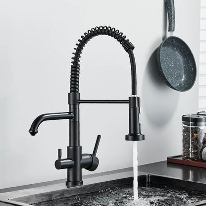 Decorbites™ Zweispundendüsen-Wasserfilterarmatur für sauberes Trinkwasser mit rotierender Reinigung