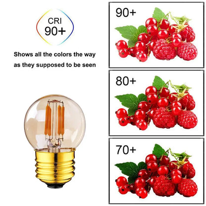 Decorbites™ G40 Edison LED-Birnen 2W E27 220V Warmweiß Filamentlampe für Zuhause Garten Bar
