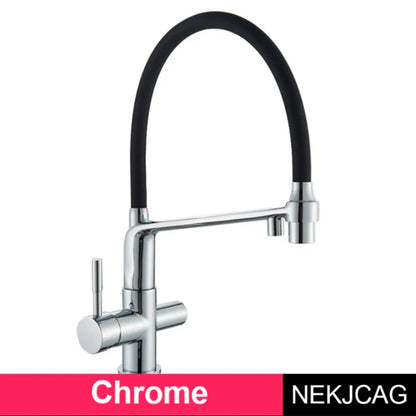 Decorbites™ Schwarz-Chrom Küchenarmatur 360° Drehbarer Ausziehbarer Gefilterter Wasserhahn
