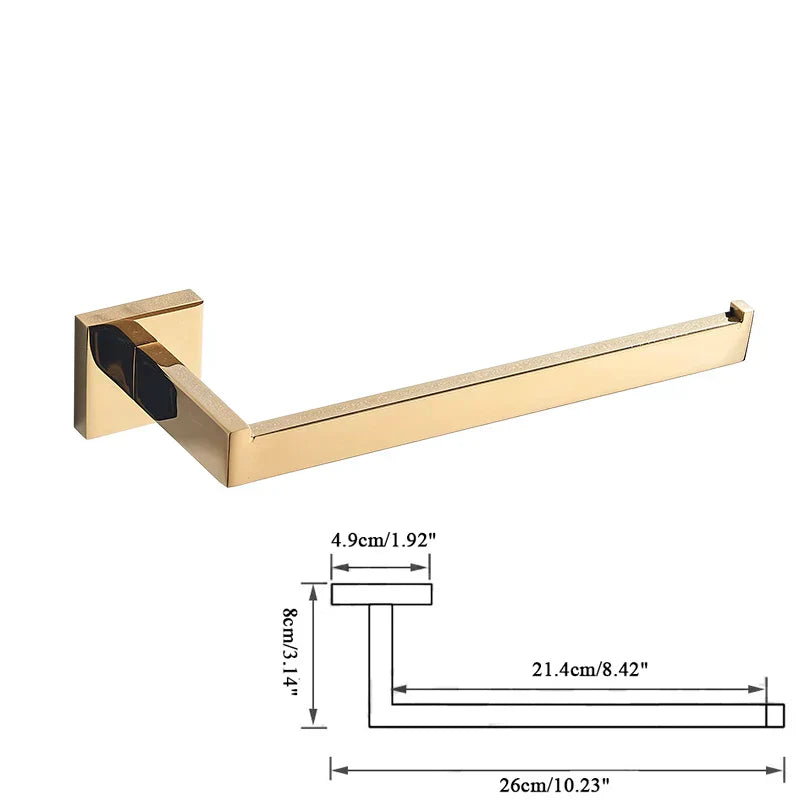 Gold Polished Bath Set