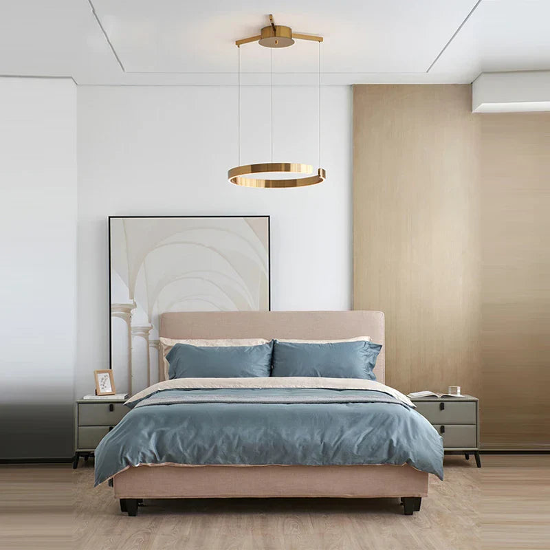 Gold Ring LED Chandelier 80cm 90W Circular