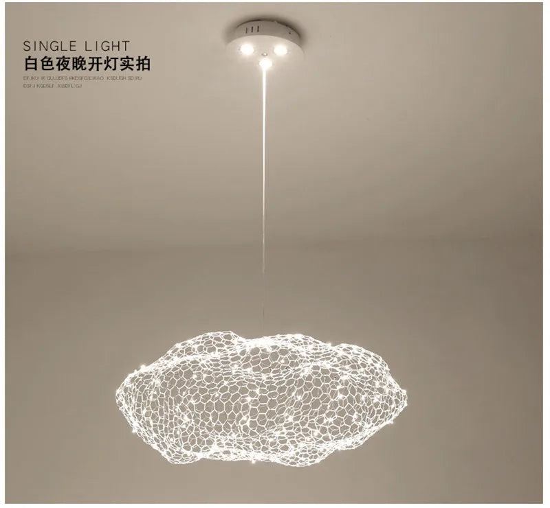 DecorBites™ Cloud Pendant Light: Modern Nordic starry Cloud LED Lamp for Bedroom and Dining Room