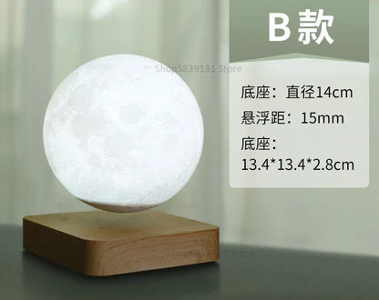 DecorBites™ Levitating Moon Lamp: LED Touch Night Light for Bedroom Decor & Gift