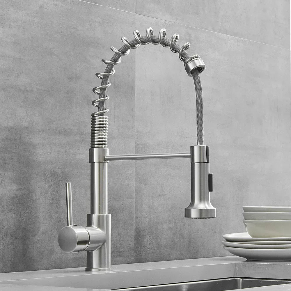 Decorbites™ Küchenarmatur: Nickel-Waschbeckenmischer, Chrom-Waschbeckenhahn, Drehbarer Wasserhahn für moderne Haushalte