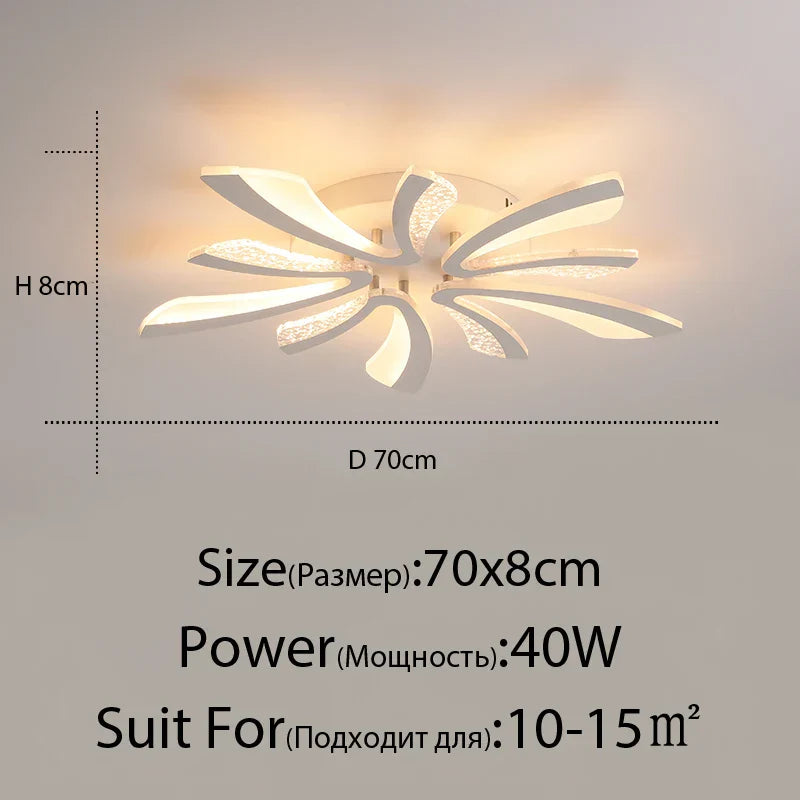 White Black LED Chandelier