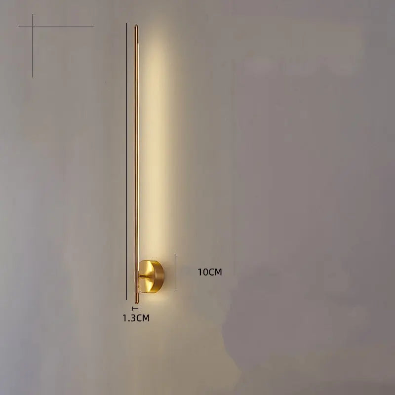 Gold Geometric Wall Lamp L100cm Sophisticated