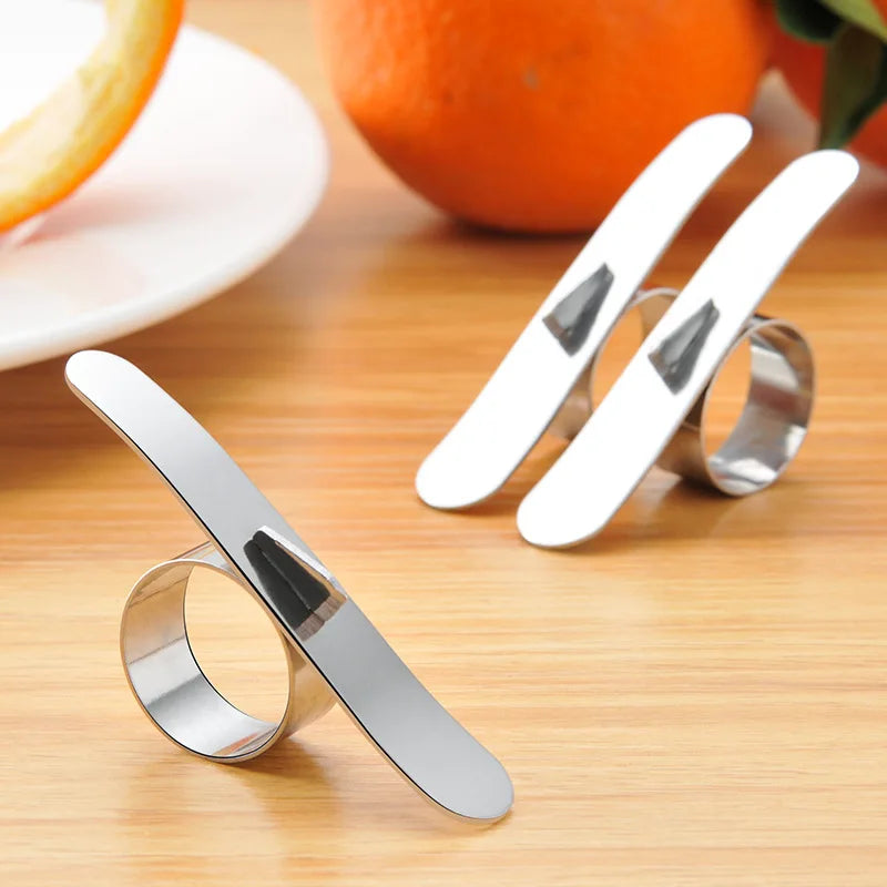 Decorbites™ Zitrus-Schäler: Edelstahl-Finger-Typ Orangenschäler Zitronenschäler Entferner Schneidwerkzeug Küchengerät