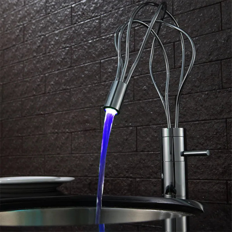Decorbites™ LED-Wasserfall-Waschbeckenarmatur Chrom Einhebelmischer