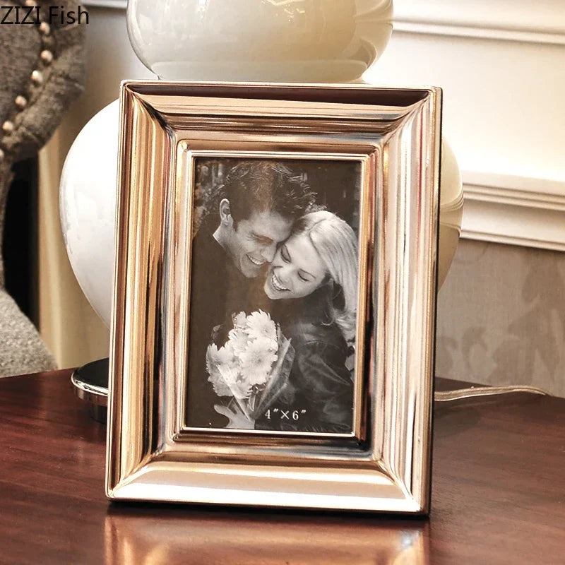 DecorBites™ Crocodile Leather Modern Photo Frame for Living Room Decor & Gifts