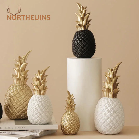 Decorbites™ Goldene Ananas-Figur | Modernes Nordisches Wohnaccessoire & Geschenk