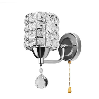 DecorBites™ Crystal Wall Sconce: Modern Bedside Wall Lamp for Home Decor