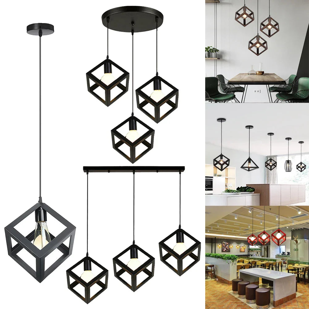 DecorBites™ Geometric LED 3-Light Pendant for Indoor Lighting & Decor