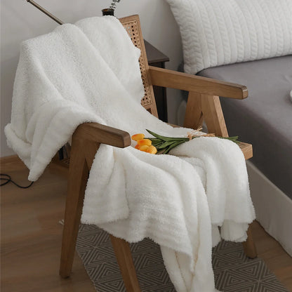 Decorbites™ Flauschiges Daunen-Gestricktes Wurfdecken - Weiche & Gemütliche Mikrofaser-Steppdecke für Sofa, Bett und Klimaanlageraum