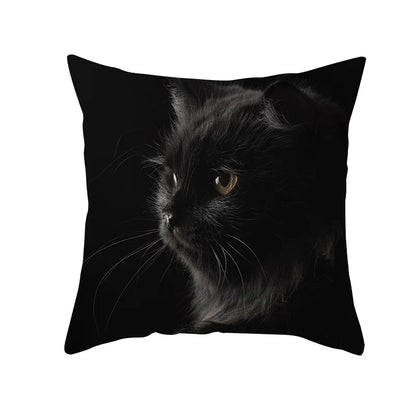 Decorbites™ Schwarze Katze Kissenbezüge - Süße Katzenliebhaber Kissenhülle