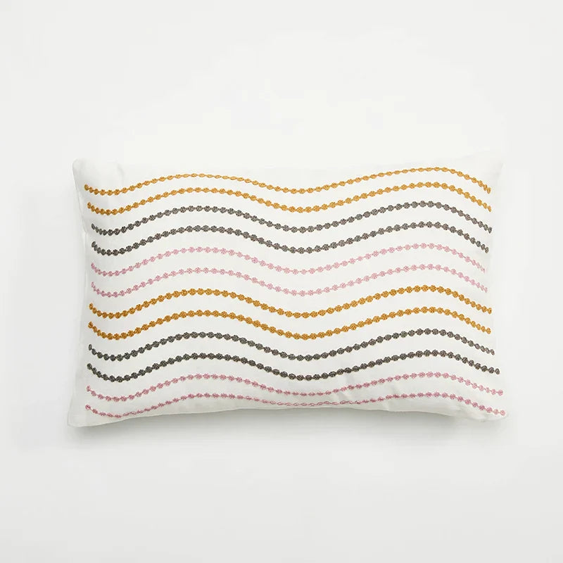 Decorbites™ Bestickte Gänseblümchen-Pusteblume Kissenbezug 45x45 cm für Sofa Bett Stuhl Wohnzimmer