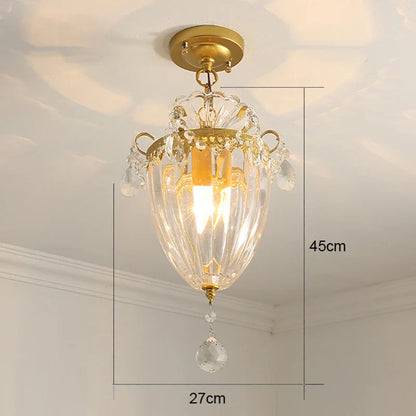 DecorBites™ Gold Crystal Round Ceiling Chandelier for Living Room LED Light Fixtures