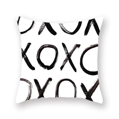 Decorbites™ Schwarzes Geometrisches Kissenbezug | Dekorative Sofakissenbezüge | Wohnzimmer-Wurf-Heimdekoration