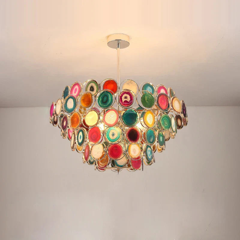 Decorbites™ LED-Achat-Kronleuchter-Beleuchtung für den Eingangsbereich – Farbige Designerlampen