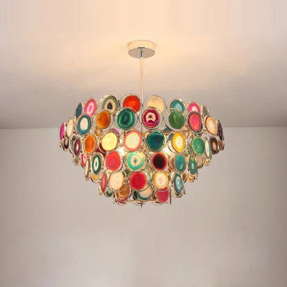 Decorbites™ LED-Achat-Kronleuchter-Beleuchtung für den Eingangsbereich – Farbige Designerlampen