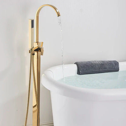 Decorbites™ Gold freistehender Badewannenarmatur mit Handbrause