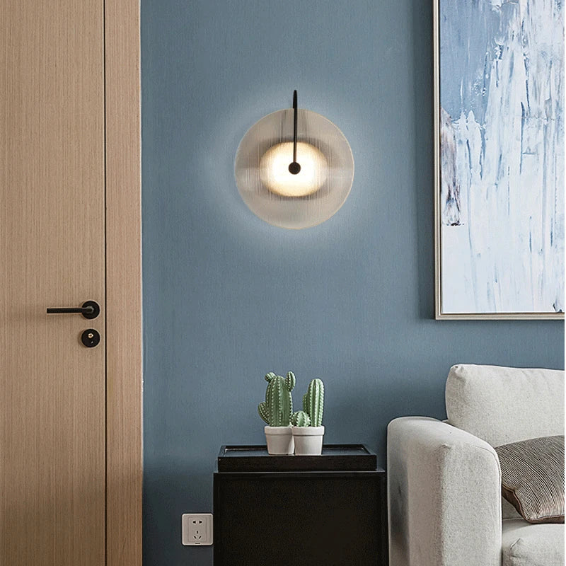DecorBites™ Glass Stripe Gold Wall Lamp for Modern Nordic Bedroom and Bathroom Decoration