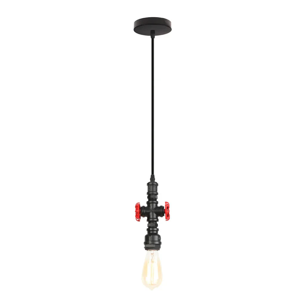 Copper Water Pipe Pendant Light