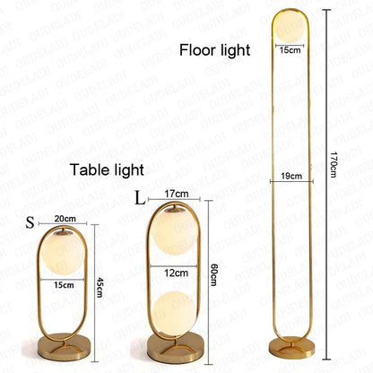 Decorbites™ Goldener Körper Glas LED Schreibtischleuchte - Modernes Nordisches Art Deco Design