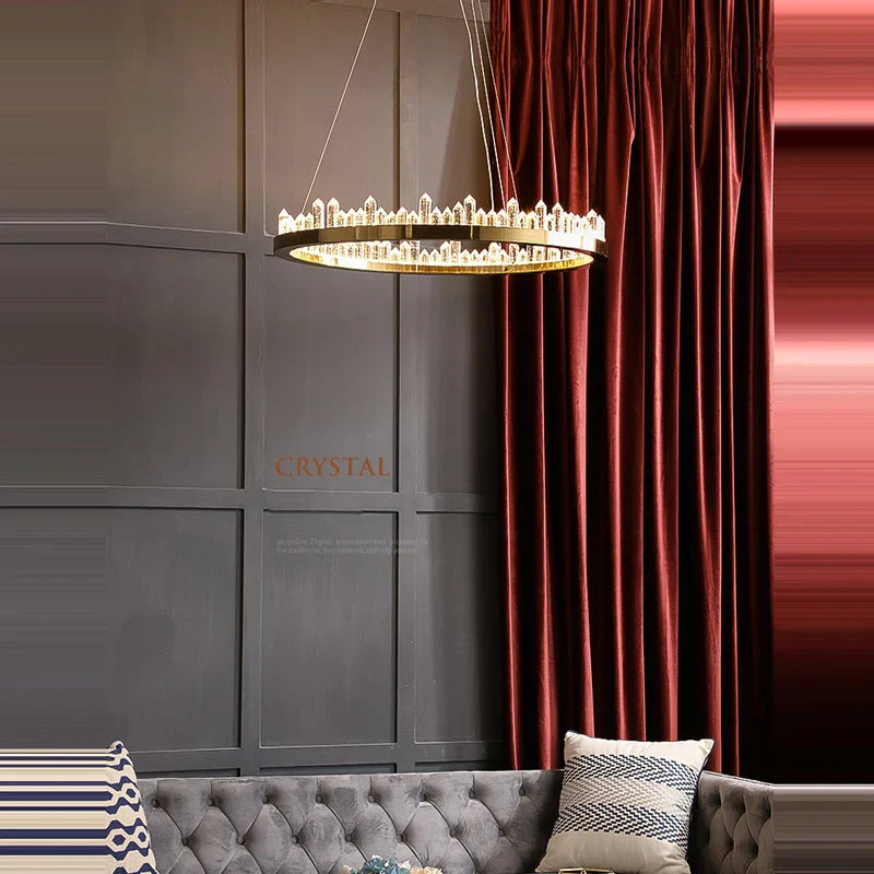 Decorbites™ Goldener Kristall-LED-Kronleuchter für modernes Esszimmer