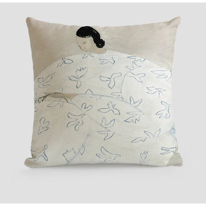 Decorbites™ Japanische Kunst Handgefertigtes Quadratisches Kissenbezug 45x45 für Literarische Jugendmode