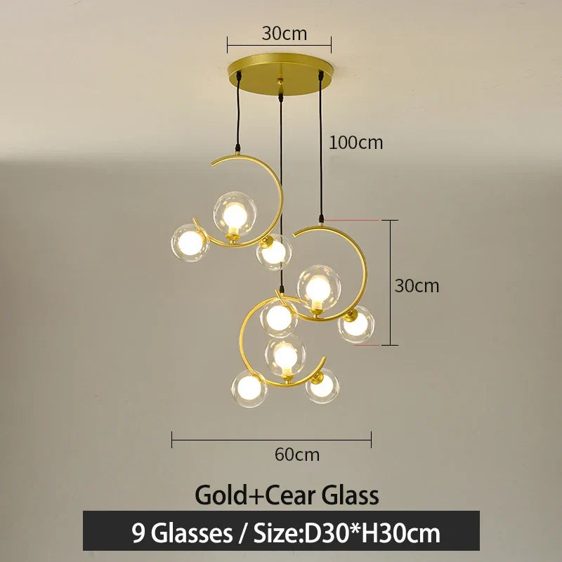 Decorbites™ Glas-Kugelleuchte | Moderne nordische G9 LED Lampe für Wohnzimmer & Schlafzimmer