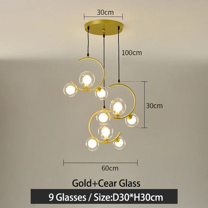 Decorbites™ Glas-Kugelleuchte | Moderne nordische G9 LED Lampe für Wohnzimmer & Schlafzimmer