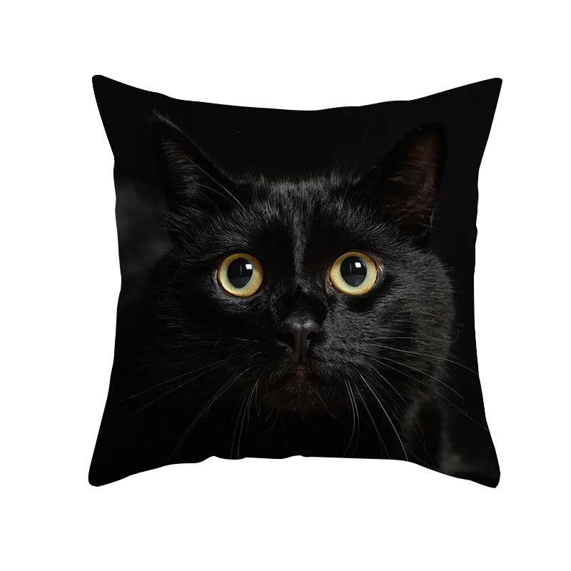 Decorbites™ Schwarze Katze Kissenbezüge - Süße Katzenliebhaber Kissenhülle