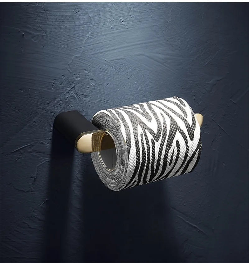 Gold Black Bathroom Set
