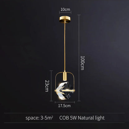 Decorbites™ Gold-Kristall-Hängeleuchte Kronleuchter für Wohnzimmer Küche LED Art Deco