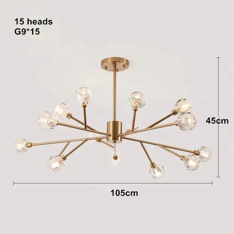 Decorbites™ Kristall-LED-Kronleuchter: Modernes nordisches Design Kupfer-Deckenleuchte