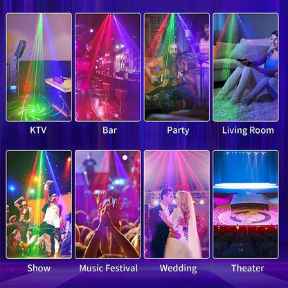 Decorbites™ Laserstrahl-DJ-Bühnenlicht DMX512 Musik-Stroboskop-Effekt Partybeleuchtung