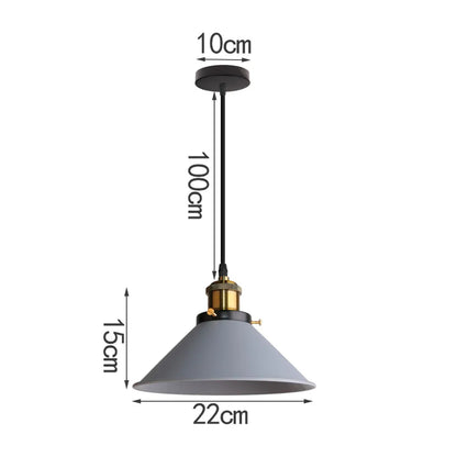 Decorbites™ Industrielles Graues Pendellicht mit LED für Wohnzimmer, Eingangsbereich – Moderne Leuchte