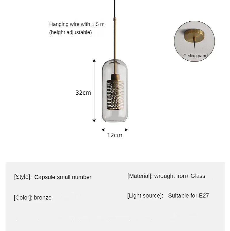 DecorBites™ Glass Ball LED Pendant Lamp for Modern Nordic Bedroom Kitchen Living Room Lighting