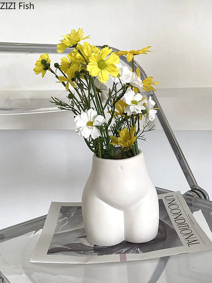 Decorbites™ Abstrakte menschliche Körper-Vase - Keramische Halbfigur-Home-Dekoration