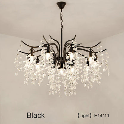DecorBites™ Crystal LED Chandelier: Luxury Indoor Lighting for Home, Kitchen, Living Room