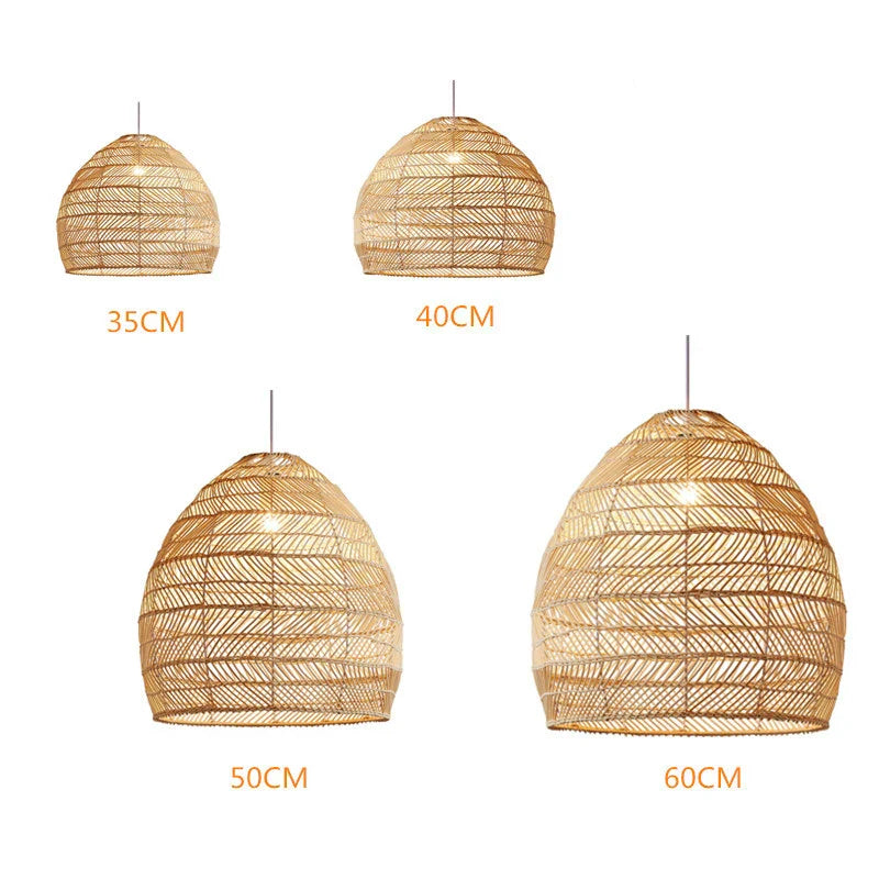 Handmade Chinese Style Rattan Pendant Light