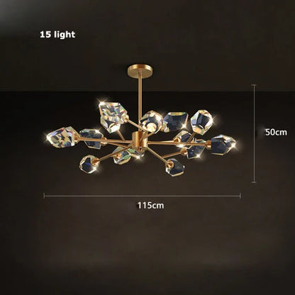 Decorbites™ Kristall-Kupfer-Runder Kronleuchter: Elegante LED-Hängeleuchte für das Esszimmer