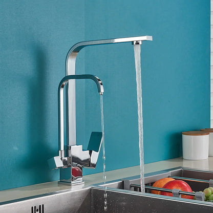 Decorbites™ Zweihand-Wasserfilter-Küchenarmatur Deckenmontiert 360° Drehbarer Mischbatterie