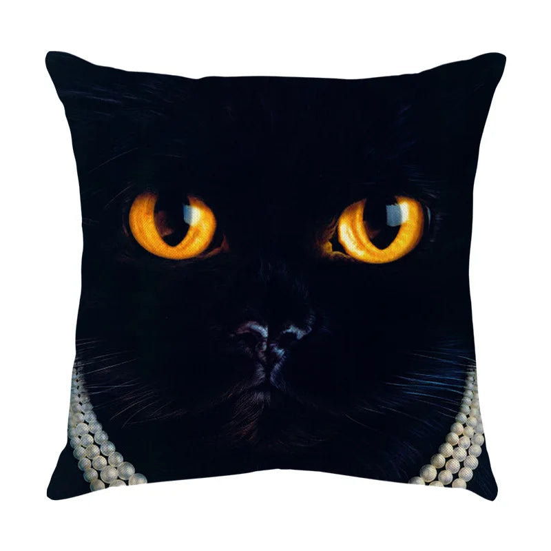 Decorbites™ Süßes Katzen-Sofa-Baumwoll-Leinen-Kissenbezug Polsterbezug Heimdekoration Kissen
