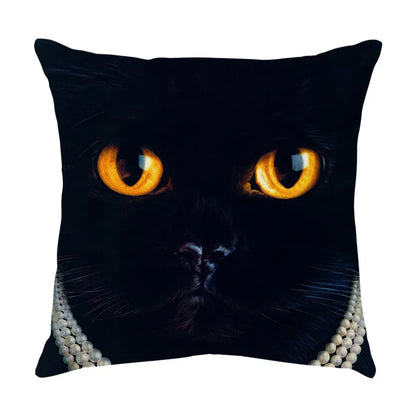 Decorbites™ Süßes Katzen-Sofa-Baumwoll-Leinen-Kissenbezug Polsterbezug Heimdekoration Kissen