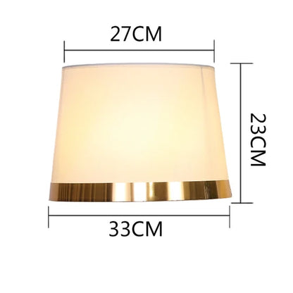 DecorBites™ Golden Edge Large Cloth Lampshade Cover for Bedroom Bedside Floor Lamp
