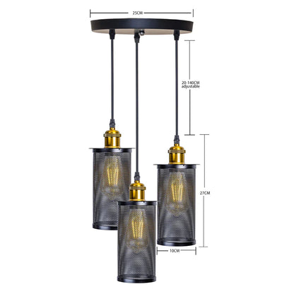 Decorbites™ Industrielles Nordisches Schwarzes Eisenkäfig-Pendant-Licht Loft-Hängelampe
